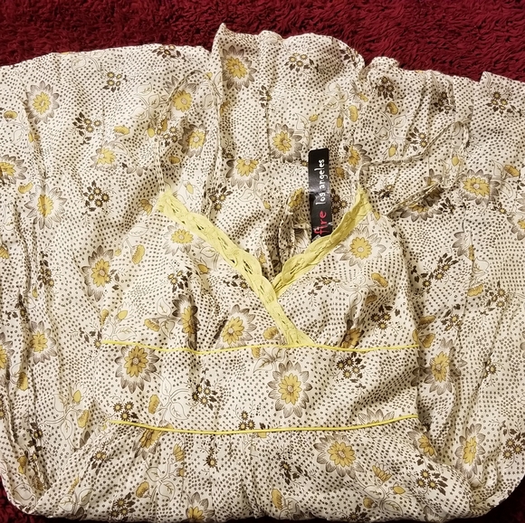 Fire Los Angeles Boho Spaghetti Strap Dress New with Tag - Picture 10 of 16